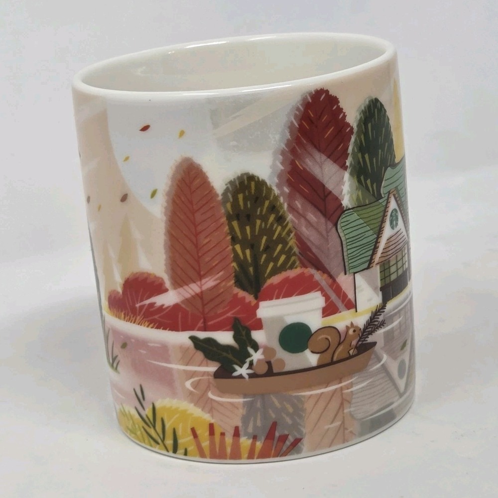 NEW STARBUCKS Feather Cedar Secret Realm Coffee‎ Mug 14oz Limited Edition RARE